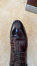 老人头（LAORENTOU）皮鞋男士鳄鱼纹雕花男鞋头层牛皮商务正装鞋 522010219 棕 42  实拍图