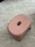 椅子奶油风家用小凳子加厚塑料凳可叠放耐用儿童凳学生寝室矮凳 樱花粉1个 实拍图