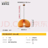鹿家良品（LUUGAA）木艺南瓜灯餐厅吊灯护眼中古风卧室吊灯原木风书房餐桌灯吊线灯具 护眼30cm三色光12W 实拍图