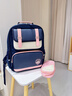Edison爱迪生小学生书包女护脊减负防下坠1-3-6年级反光儿童背包L35-3 实拍图