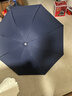 天堂伞折叠伞加固碰击布商务伞防晒遮阳伞钢骨太阳伞男女三折晴雨两用伞 深藏青（8骨钢架雨伞直径100CM） 实拍图