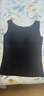 猫人女士保暖背心女桑蚕丝内衣罗纹蕾丝秋冬带胸垫吊带免穿文胸黑色XL 实拍图