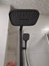 希箭（HOROW）易洁软胶大顶喷增压四功能淋浴花洒A7 冷热方管-枪灰色 实拍图