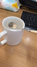 传旗陶瓷马克杯带勺盖咖啡杯牛奶杯早餐杯办公杯男女茶杯描金白400ml 实拍图