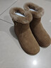 百丽（Belle）厚底增高雪地靴女冬季新款商场同款加毛保暖短靴E6W1DDD5 卡其色 38 (240mm) 实拍图