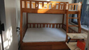 临稚胡桃木 儿童上下床实木高低床双层床上下铺床两层木床子母床 爬梯款 上铺宽1.4米下铺宽1.6米 实拍图