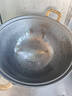夏老大龟纹铸铁锅双耳炒锅无涂层物理不易粘古法家用老式圆底炒菜锅34cm 实拍图