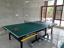 双鱼（DOUBLE FISH）专业乒乓球桌标准比赛训练室内家用训练球桌可折叠式乒乓球台案子 226G 有轮22MM面板/墨绿台面/可折叠移动 实拍图