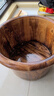 川柏香实木泡脚桶木桶洗脚盆木桶家用足浴桶泡脚木质香柏木碳化木制脚盆 26cm 【高温碳化带盖按摩】+艾草60包 实拍图