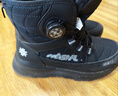 雪中飞雪地靴男女冬季加绒保暖东北防寒锁温外穿旋钮大棉鞋 炫酷黑 42  实拍图