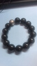 普陀山黑曜石手串足银饰六字箴言五行补水男士手串转运珠护身生日礼物 实拍图