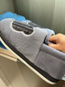 京东京造家居包脚棉拖鞋 轻简毛绒保暖包跟棉拖鞋男款 灰色42-43  JZ-3222 实拍图