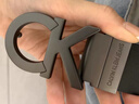 Calvin KleinJeans男士真皮商务休闲ck双面金属字母带头牛皮革腰带皮带礼物 003-太空黑 85cm 实拍图