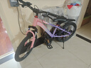 凤凰山地自行车男女变速山地车碟刹青少年儿童自行车学生单车 星际 粉紫【变速+辐条轮】 20寸【适合125-160cm】 实拍图