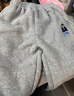 嘟嘟家儿童冬装加绒长裤男童冬季加厚束脚裤女童保暖卡通裤子宝宝休闲裤 麻灰色 120 实拍图
