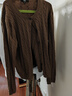 优衣库女装纽花圆领针织开衫/毛衣外套空调衫通勤秋冬新款481477 34 驼色 XL 实拍图