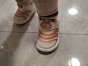 巴布豆宝宝学步鞋冬季加绒毛毛虫儿童婴儿机能鞋二棉童鞋 贝壳粉 20码 实拍图