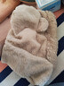 【爆款】可爱小熊毛绒帽子冬季围巾一体骑车防寒护耳绒帽围脖 毛绒熊熊【帽子+围巾】卡色2件套 实拍图