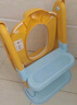 世纪宝贝（babyhood）儿童马桶辅助器 宝宝阶梯架坐便圈扶手架座便器 PU软坐垫 天空蓝 实拍图