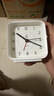 得力儿童节礼物方形简约指针闹钟柔光夜灯台式时尚座钟起床神器 开学升学季必备礼物 白色8851开学礼物 实拍图