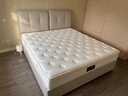芝华仕（CHEERS）五星皮床现代主卧室大床双人真皮储物软包吐司床带床垫C265白1.8m 实拍图