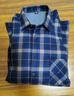 立蒙冬季男士保暖衬衫加绒加厚长袖格子衬衣中年爸爸装 316蓝灰格3XL 实拍图