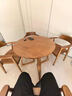 映巢（YINGCHAO）北欧轻奢实木圆桌餐桌家用休闲简约桌子现代餐桌椅组合咖啡厅洽谈 直径80-75cm高 实拍图