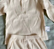 童泰（TONGTAI）宝宝内衣套装春秋季男童女童长袖衣服家居服内衣秋衣秋裤坑条 黄色 【前开套装-高腰款】 110 cm(不可开档） 实拍图