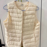 雪中飞经典新款基础舒适轻薄羽绒便捷短款保暖羽绒小马甲轻盈便携舒适 黎蔓卡其|7202-女 L 170/92A 实拍图