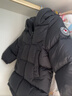 保姆鹅  【风墙】儿童羽绒服宝宝中长款护脸加厚外套保暖童装[NG2664] 炭黑 150 实拍图