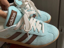 adidas「T头鞋」VL COURT复古休闲板鞋德训鞋男女阿迪达斯轻运动 浅闪光蓝/棕色/淡绿   36.5 实拍图