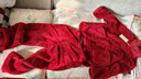 红豆居家【红色本命年】女士保暖加绒加厚抗静电新年睡衣女大红保暖家居服 实拍图
