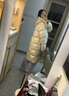 美力城长款羽绒服女装新款90%鹅绒过膝外套连帽户外休闲运动风051 灰色 M 实拍图