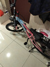 凤凰山地自行车男女变速山地车碟刹青少年儿童自行车学生单车 星际 蓝粉【变速】后座+LED灯+三刀轮 22寸【适合130-170cm】 实拍图