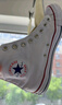 匡威（Converse）官方All Star经典帆布男女高帮休闲运动小白鞋101009 101009/白色 41 实拍图
