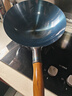 荣事达（Royalstar）章丘手工锻打铁锅圆底老式炒锅无涂层不粘炒菜锅燃气灶无盖34cm 实拍图