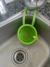 可挂式水槽沥水篮家用厨房水槽分离食物残渣过滤篮水果清洗滤水篮 绿色【一按即倒/不脏手】大号 实拍图