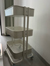 宜家（IKEA）拉斯克家居小推车三层置物架移动茶水桌客厅咖啡桌厨房储物收纳架 【升级款】白色大号 35*45*77cm 实拍图