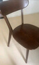 源氏木语实木餐椅北欧风橡木靠背椅家用多材质休闲椅现代简约餐厅吃饭椅子 （白蜡木胡桃色）0.47米圆弧餐椅*4 实拍图
