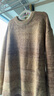 马登工装美式复古渐变条纹毛衣男秋冬美拉德套头圆领混纺男士针织衫 茶咖色 XL 实拍图