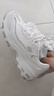 斯凯奇（Skechers）新年礼物女鞋春季蕾丝熊猫鞋厚底增高百搭休闲运动经典复古老爹鞋 白色/WHT 39 尺码偏大，建议选小半码 实拍图