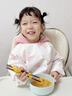 马博士儿童罩衣长袖款婴儿吃饭围兜幼儿园防水耐脏画画衣宝宝反穿衣粉色 实拍图