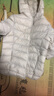 鸭鸭佟丽娅同款轻薄羽绒服女新款时尚修身短款冬连帽轻便时尚外套KXM 米白色 XL 实拍图