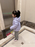 优衣库童装男童女童高级轻型羽绒连帽外套帽子可拆卸471377 71 浅蓝紫色 130 实拍图