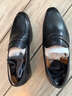 【发顺丰空运】上顿丹尼男鞋男士休闲乐福鞋头层牛皮鞋英伦大小码一脚蹬真皮懒人高档皮质商务轻便男鞋子 黑色 36 实拍图