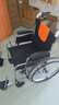 鱼跃 (yuwell)手动轮椅车H062折叠老人轻便免充气铝合金旅行手推代步 实拍图