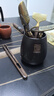 尚言坊茶道六君子套装茶夹子茶刀茶勺茶针茶盘刮杯叉养壶笔功夫茶具配件 实拍图