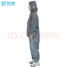 致尔康无尘服防静电 分体连帽防尘服男女 灰色3XL 洁净服无尘衣喷漆工作服 实拍图