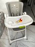 babycare宝宝餐椅6个月以上吃饭可折叠儿童座椅可移动婴儿成长椅 贝壳白 实拍图