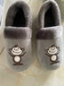 BAIHOU白猴保暖棉鞋情侣冬季家居室内包跟毛绒棉拖男 M-191灰色46-47 实拍图